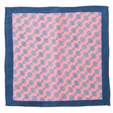 Grayson French Pink Print Pocket Square 32cm - Tie Doctor